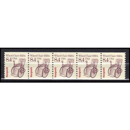 2256 8.4c Wheel Chair Fine MNH Dry Gum PNC 1/5 X3086