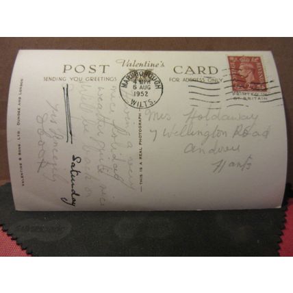 ST PETER'S CHURCH, MARLBOROUGH WILTSHIRE used postcard RP by Valentine 1952 pm =