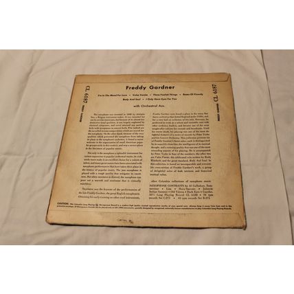 Freddy Gardner with Orchestra 10" LP with Original Cover- FREDDY GARDNER AND HI