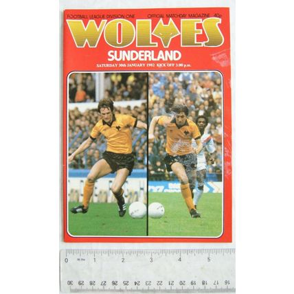 1982 programme Wolverhampton Wanderers v. Sunderland