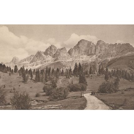 Bozner Dolomiten Karensee Hotel Antique Swiss Postcard