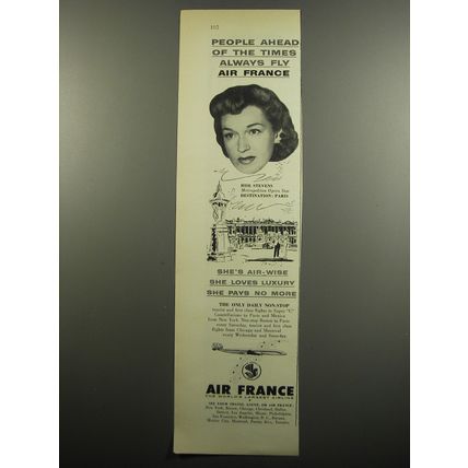 1955 Air France with Rise Stevens Ad - People ahead of the times