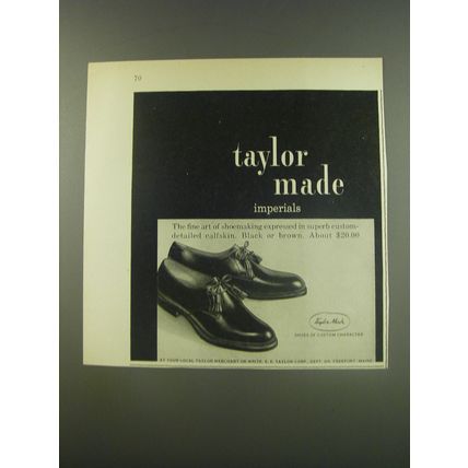 1956 Taylor-Made Shoes Ad - Taylor Made Imperials
