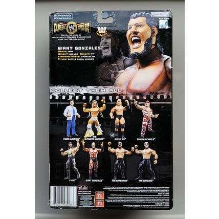 wwe wwf ljn deluxe classic superstars 1 of 500 giant gonzales wrestling figure