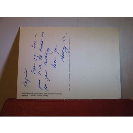1913, MERRY CHRISTMAS card . used repro postcard by Suzanne Presley, 1990 #
