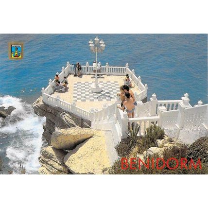 Benidorm Mirador del Castillo Spain postcard used VGC