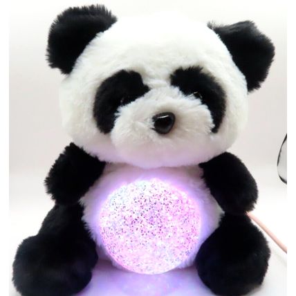 Panda RGB Colour Changing LED Glitter Light Tummy 22 CM Night Light Gift Home