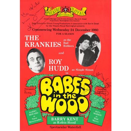 The Krankies Babes In The Wood Hand Signed Pantomime Theatre Fler