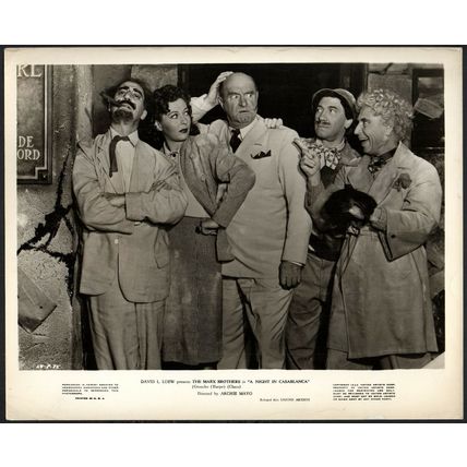 A NIGHT IN CASABLANCA 1946 Marx Brothers, Sig Ruman, Lois Collier 10x8 STILL