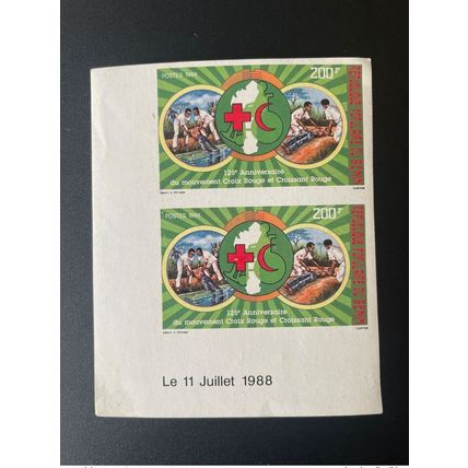 Benin 1988 Mi. 463 IMPERF ND 125 Ans du mouvement Croix Rouge et Croissant Rouge