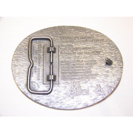 1989 NATIONAL FINALS RODEO BELT BUCKLE 7th EDITION ANIVERSARY SERIES HESSTON