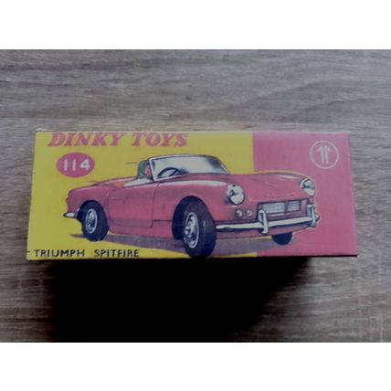 Dinky No114 Triumph Spitfire - Replica / Repro Box