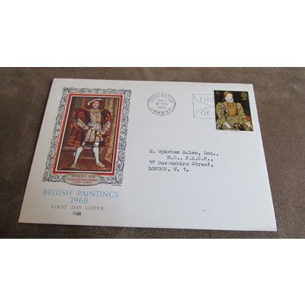 1968 Philart FDC Cover - Famous Paintings - Queen Elizabeth I / Henry VIII