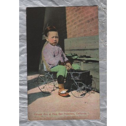 V219 Chinese Boy At Play, San Francisco, California - Postally Unused - Newman