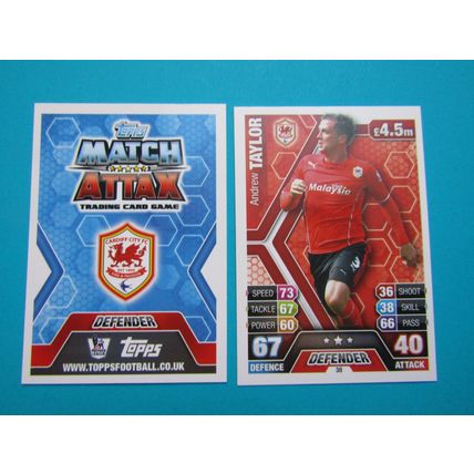 38. Andrew Taylor - Cardiff City - Match Attax 2013/14 Football Card EF1