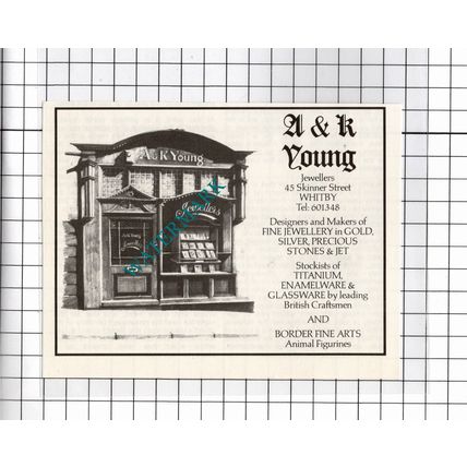 A & K Young Jewellers Whitby North Yorkshire - 1990 Advert