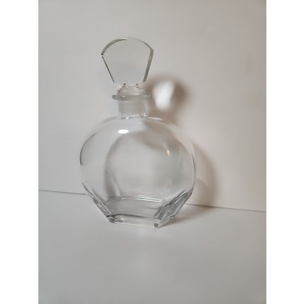Luigi Bormioli Light & Music Crystal Decanter Bottle Italy Heavy 9" Vintage
