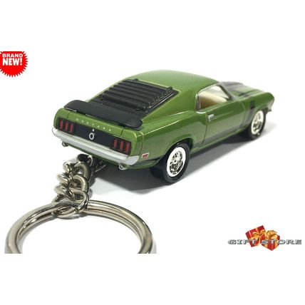 RARE KEYCHAIN 70 GREEN FORD MUSTANG BOSS 302 CUSTOM Ltd.❤️GREAT GIFT❤️