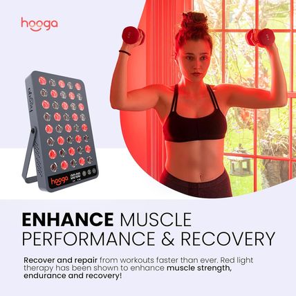 Hooga Red Light Therapy, 660Nm 850Nm near Infrared Light Therapy with Timer, Bui