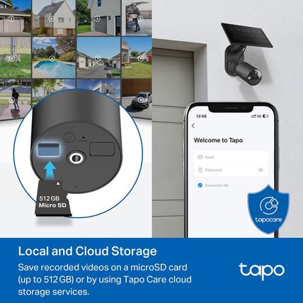 Tapo Solarcam C403 Kit, Outdoor Battery Camera W/Solar Panel, Wireless, 1080P, F