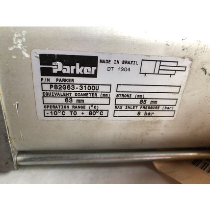 NEW DESTACO 82G6N-631C905-03190A CLAMP,PARKER P82G63-3100U,85mm STROKE,Aj