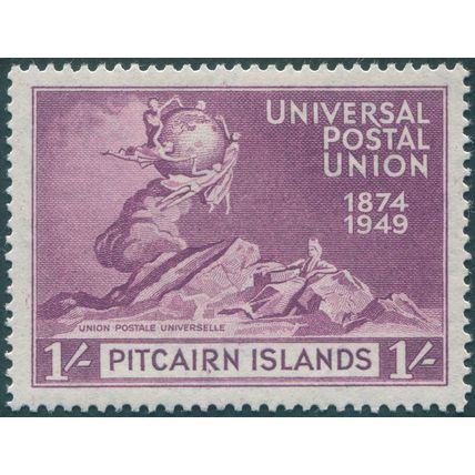 Pitcairn Islands 1949 1s. purple UPU SG16 unused