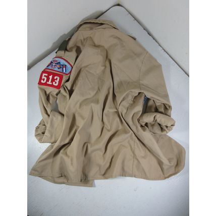 Lot of 2 BOY SCOUTS of America Short Sleeve Shirts 595 & 84092 + Many Patches