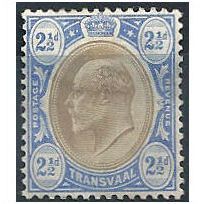 Transvaal 1902 SG247 2 1/2d Black & Blue Mounted Mint.