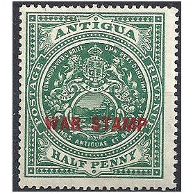 Anigua 1916 SG53 1/2d Green WAR STAMP Mounted Mint ..