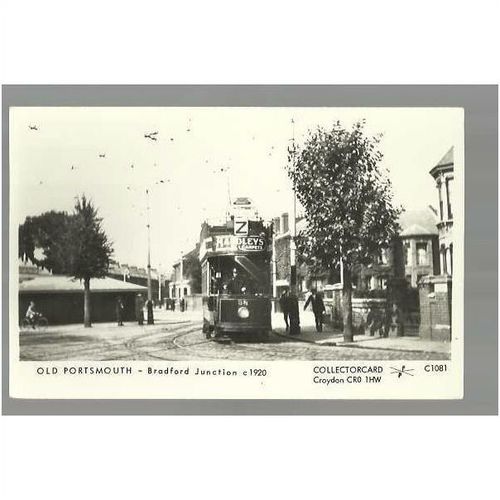 C1081 PORTSMOUTH TRAM No.38 Postcard by Pamlin