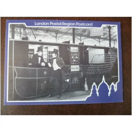 1985 350 Years Royal Mail LPR 6b Postcard special London Post FDI train FDI