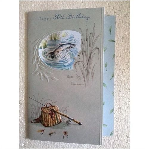 30th birthday card - Happy 30th Birthday - Fisherman