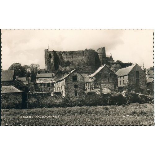 Vintage GB Postcard - Haverfordwest Castle, Pembrokeshire, Wales - The Castle