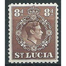 St Lucia 1946 SG134c 8d Brown Mounted Mint ....