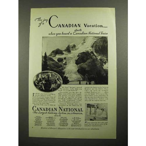 1931 Canadian National Railway Ad - Vacation Starts
