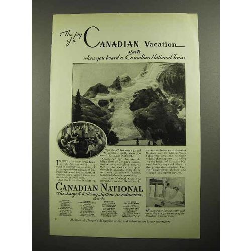 1931 Canadian National Railway Ad - Vacation Starts