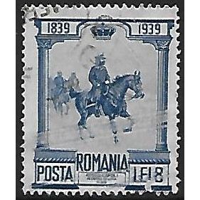 Mi 578: 8 L. grey-blue Centenary of the Birth of King Carol I