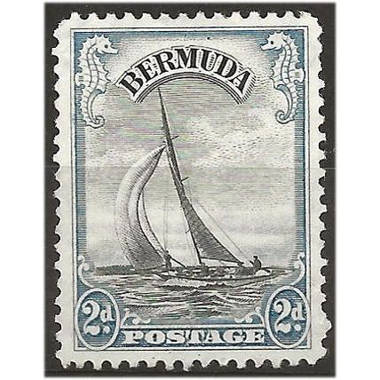 Bermuda 1936 SG101 2d Black & Pale Blue Very Fine Used . .. .