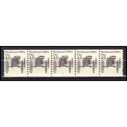 2124 4.9c Buckboard Fine MNH Dry Gum PNC 4/5 X0301