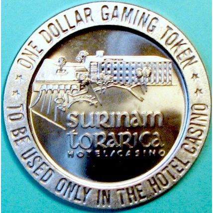 Surinam Torarica. $1 Casino Token. Suriname, S.A. 1966. D35.