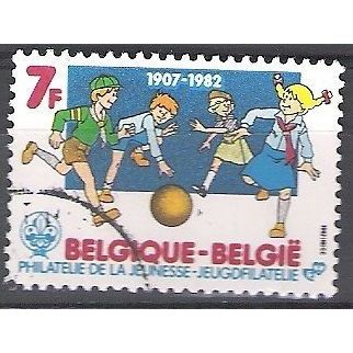 Belgique 1982 Michel 2117 O Cote (2008) 0.30 € 75 Ans Scoutisme Cachet rond