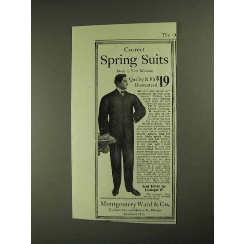 1903 Montgomery Ward Spring Suits Ad - Made to Measure