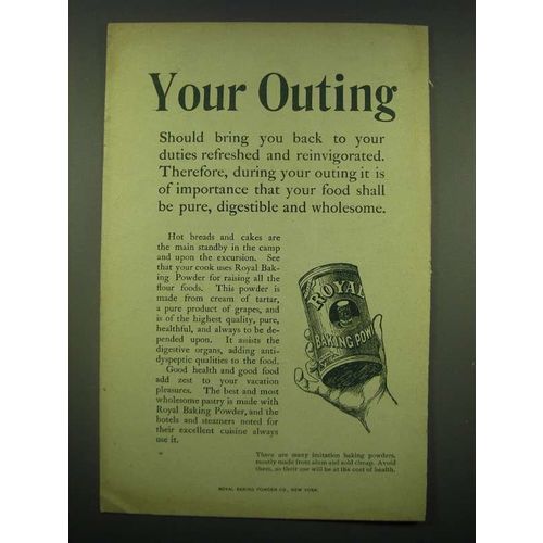 1902 Royal Baking Powder Ad - Your outing