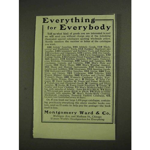 1903 Montgomery-Ward Department Store Ad - Everythimg