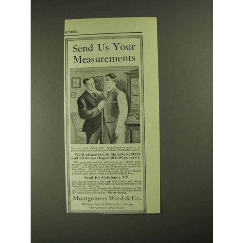 1903 Montgomery Ward Suits Ad - Send Us Measurements