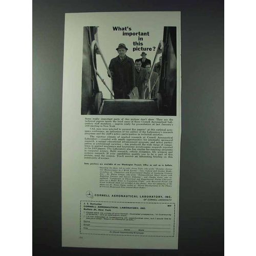 1963 Cornell Aeronautical Laboratory Ad - Important