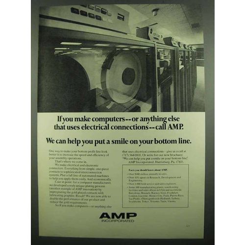 1974 AMP Incorporated Ad - If You Make Computers