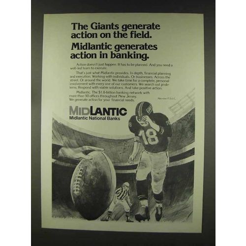 1977 Midlantic National Banks Ad - The Giants