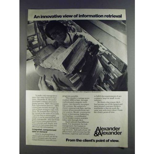 1980 Alexander & Alexander Ad - Information Retrieval
