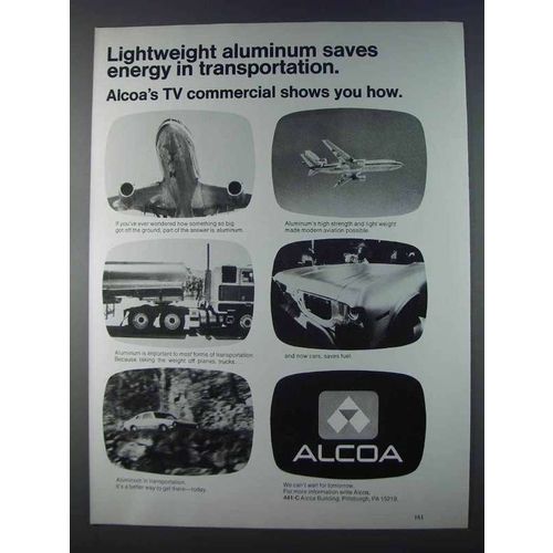 1980 Alcoa Aluminum Ad - Saves Energy Transportation